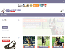 Tablet Screenshot of german-shepherd-dog-breed-store.ca